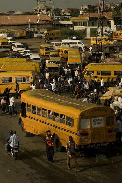 Estación de buses en Lagos.