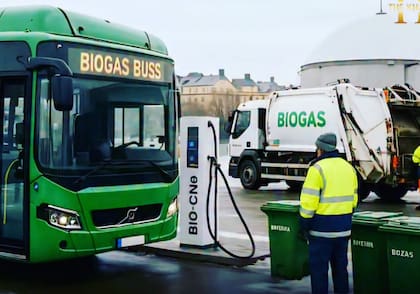 Estación de servicio de biogás en Estocolmo