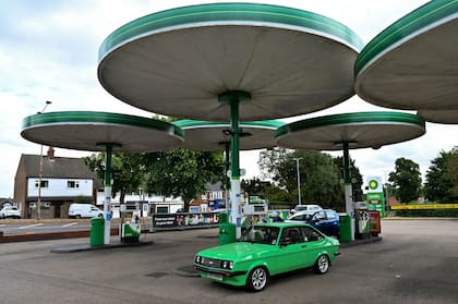 Estación de servicio ubicada en Leicestershire, Reino Unido.
