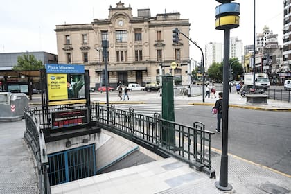 Estación de subte de Plaza Miserere, en el barrio de Once