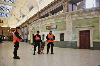 Estación de trenes de Retiro sin movimiento