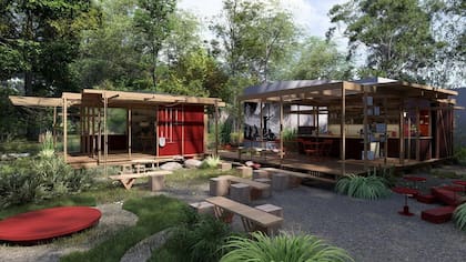 Estación Salvaje y Yuyo Café transformaron un antiguo parking abandonado en un vivero–café