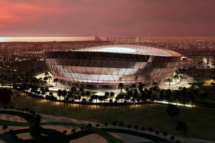 El imponente estadio Lusail, de Qatar, construido especialmente para el Mundial, que se disputará allí dentro de dos años.