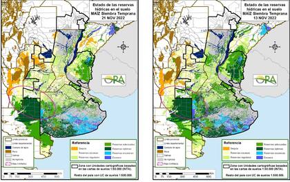 Estado de la reserva hídrica en los suelos