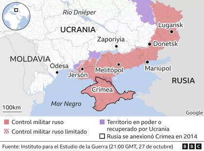 Estado de situación de la guerra en Ucrania.