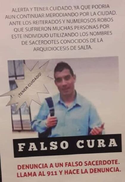 Estafa en Salta: detuvieron a un hombre que se hacía pasar por cura para robar y aprovecharse de los fieles