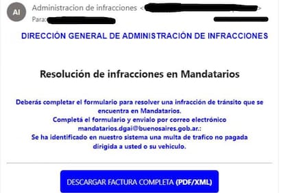 Estafas virtuales: : el virus que llega en un mail como aviso de multas adeudadas y ya se robó 61.000.000 de pesos