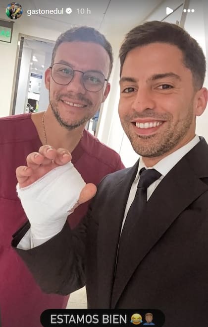 "Estamos bien", el comentario de Gastón Edul tras sufrir un accidente doméstico