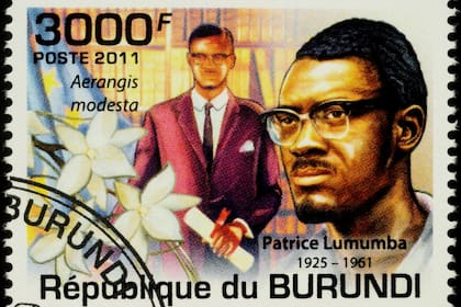 Estampilla con la imagen de Lumumba