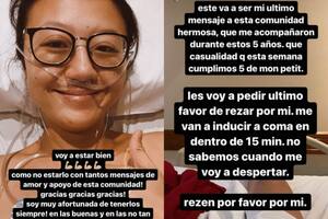 Estas dos historias fueron los últimos posteos que realizó Gao