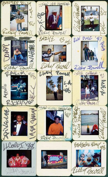 Estas espontáneas de Ricky Powell en los 80 capturan a Eazy-E y otros en las calles de Nueva York. “Muchas de mis fotos son solamente momentos divertidos”, dice Powell