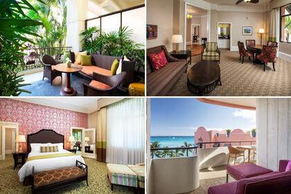 Estas son algunas de las habitaciones disponibles para hospedarse en el resort (Foto The Royal Hawaiian)