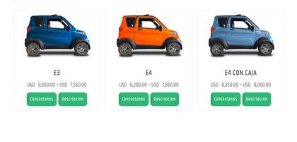 Estas son las opciones de autos eléctricos que tiene Quantum Motors a la venta en su página web