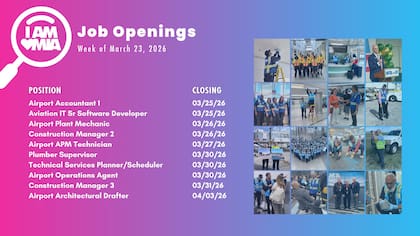 Estas son las vacantes disponibles, hasta el momento, en el Aeropuerto de Miami