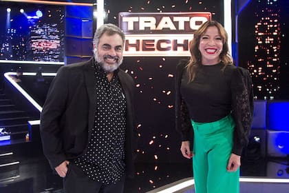 Este año, es una de las mejores animadoras de la televisión con su conducción de Trato hecho, aquí junto a Moldavsky