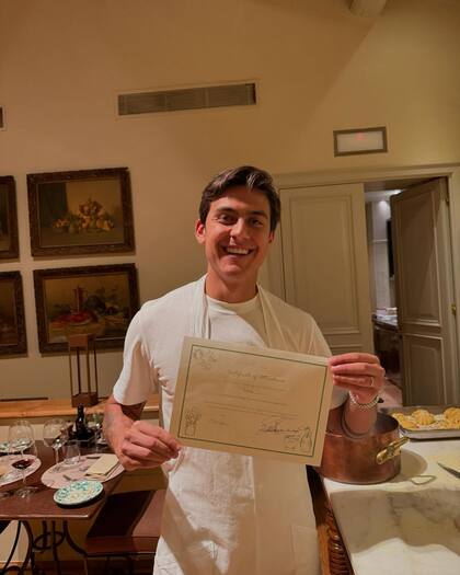 Este año la pareja hizo un curso de cocina (Foto: Instagram @orianasabatini)