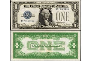 Este billete de US$1 conocido como "Funnyback" podría venderse en el mercado de subastas por miles de dólares