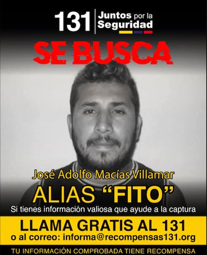 Este cartel de búsqueda publicado el martes 9 de enero de 2024 en X, antes conocida como Twitter, por el Ministerio del Interior de Ecuador, muestra a José Adolfo Macías Villamar, líder de la pandilla Los Choneros. 