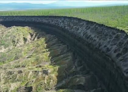 Este cráter, en las etapas más cálidas, alcanzó los 30 metros de agrandamiento