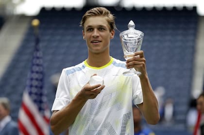 Este domingo, Forejtek se consagró campeón juvenil del US Open