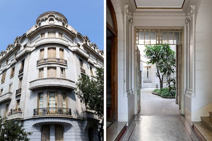 Este edificio (que perdio su cúpula) fue proyectado por el arquitecto francés Robert Charles Tiphaine (autor de la Torre Saint del barrio de Once) y por Vicente Colmegna, pero lleva la firma de este último, ya que Tiphaine no validó su título y no podía firmar planos. Otras obras que hicieron en conjunto son el edificio de rentas de Callao y Santa Fe, donde funcionó la confitería El Águila, y el de Avenida de Mayo, donde se encuentra Los 36 Billares.