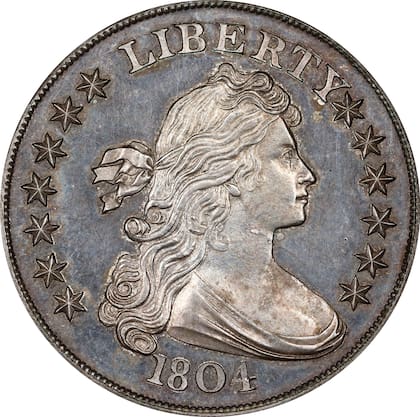 Este ejemplar se presentó como el único dólar de 1804 verificado por CAC de cualquier clase
