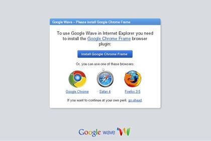 Este el aviso que les aparece a quienes entran a Wave con Internet Explorer