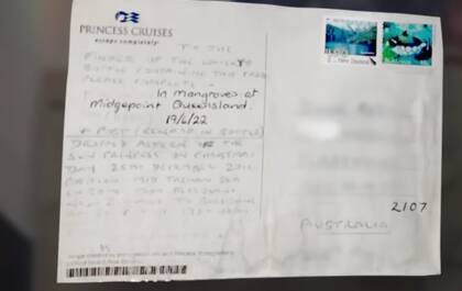 Este era el mensaje que tenía escrito la postal