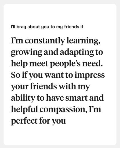 Este era uno de los textos que aparecía en su perfil