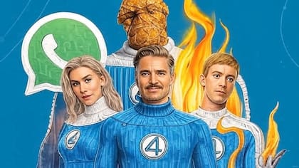 Este es el "modo Los Cuatro Fantásticos" de WhastApp basado en los personajes de la nueva película