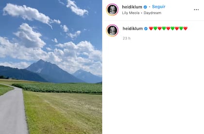 Este es el paisaje que Heidi Klum y su pareja disfrutan en sus vacaciones
