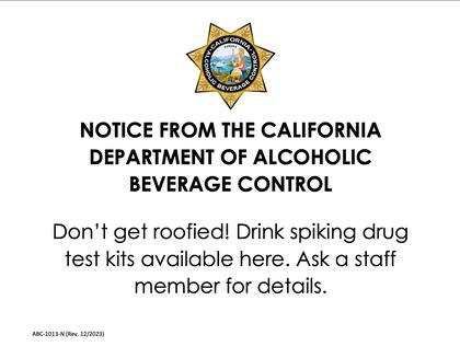 Este es el señalamiento que deberán mostrar los bares en California con la nueva ley