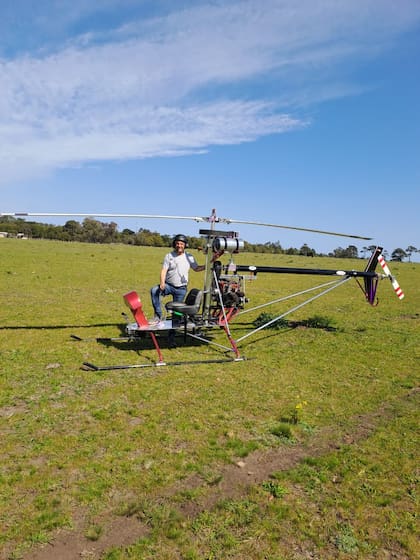 Este es el tercer helicóptero que fabrica Laise y que el mismo pilotea