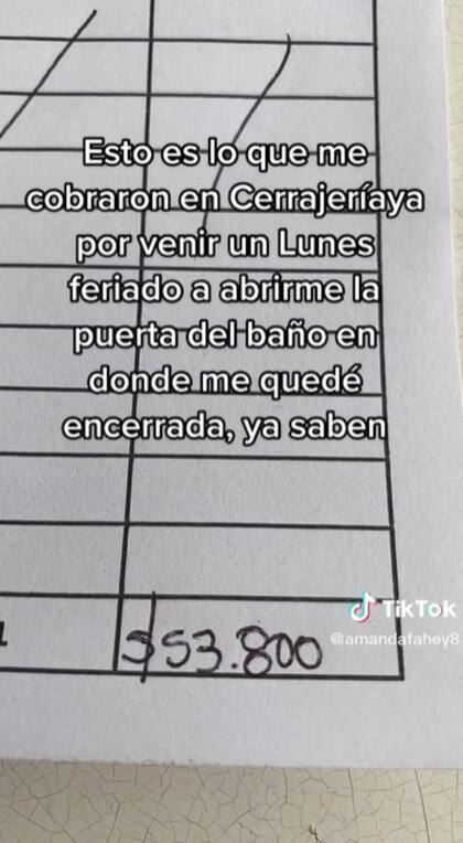 Este es el valor del servicio que pagó la usuaria de TikTok por la urgencia del lunes feriado