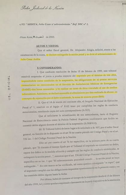 Este fue el dictamen de la corte argentina por el agravio después del hackeo de Julio Ardita