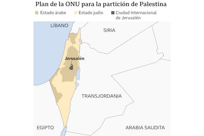 Este fue el plan de la Organización de las Naciones Unidas para dividir el terreno de Palestina