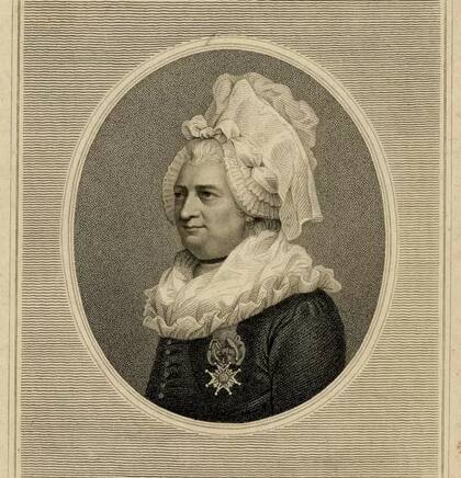 Este grabado de 1791 ofrece una representación precisa del Chevalier como mujer