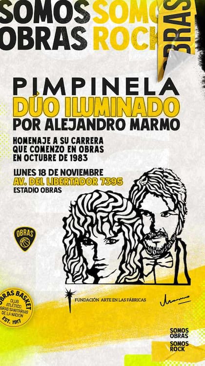 Este lunes, Marmo inaugura una nueva obra en el Estadio Obras Sanitarias; los hermanos Lucía y Joaquín Galán concurrirán al acto