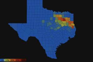 El mapa de los cortes de luz en Texas y cómo seguirá el clima