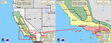 Este martes, California recibirá una ola de humedad