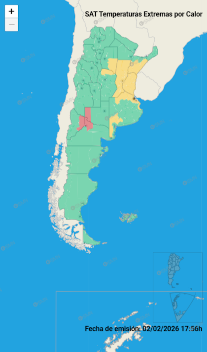 Este martes rigen alertas por temperaturas extremas de diferentes niveles