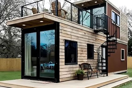 Este modelo permite tener el dormitorio con terraza en el piso de arriba