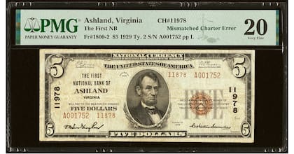 Este papel moneda podría venderse por más de US$15.600 en el mercado de subasta