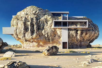 Este paradigmático proyecto, que se levantó en el desierto de Arabia Saudita, se convirtió en House Inside a Rock