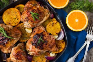 Pollo a la naranja (o pato)