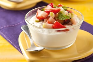 Mousse de ricota con frutas