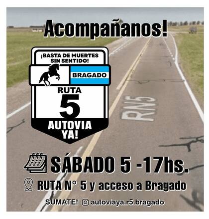 Este sábado harán una asamblea en Nueve de Julio y una gran manifestación en Bragado, conmemorando el Día del Camino