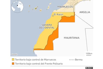 Este territorio de casi 270.000 kilómetros cuadrados principalmente de arena y escasamente poblado es objeto de una disputa territorial que se remonta a la década de los 70 del siglo pasado.