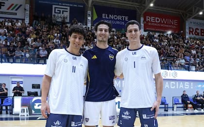 Esteban, Francisco y Agustín Caffaro, los tres hermanos que juegan al básquet y en esta última temporada lo hicieron en la Liga Nacional