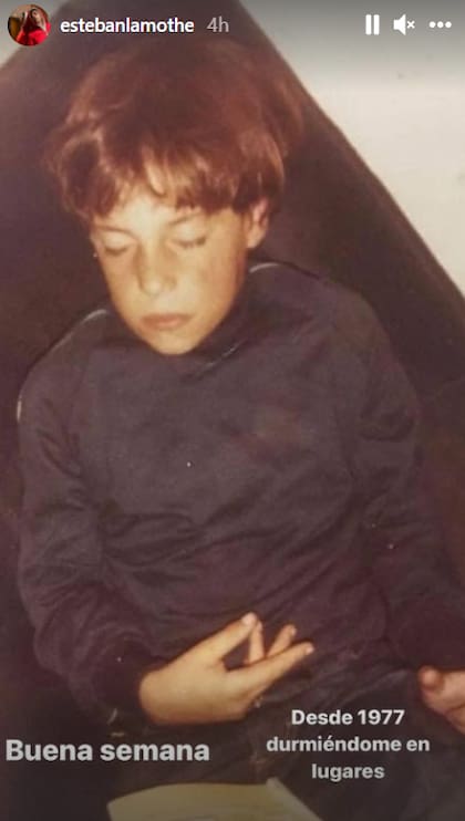 Esteban Lamothe compartió una secuencia de imágenes tiernas de su infancia